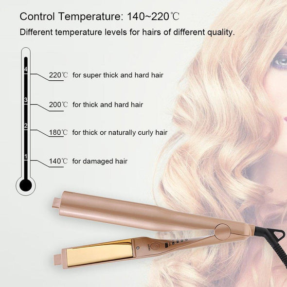 StraightCurler Ceramic Hair Straightening Curling Iron