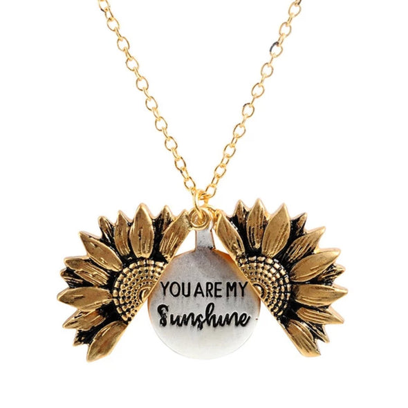 "YOU ARE MY SUNSHINE"- SUNFLOWER NECKLACE + GIFT BOX